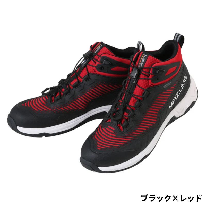 オレンジブルー フットウェア ラフウォーター デッキシューズハイカット LL ブラック×レッド MZSH-743 19,800円