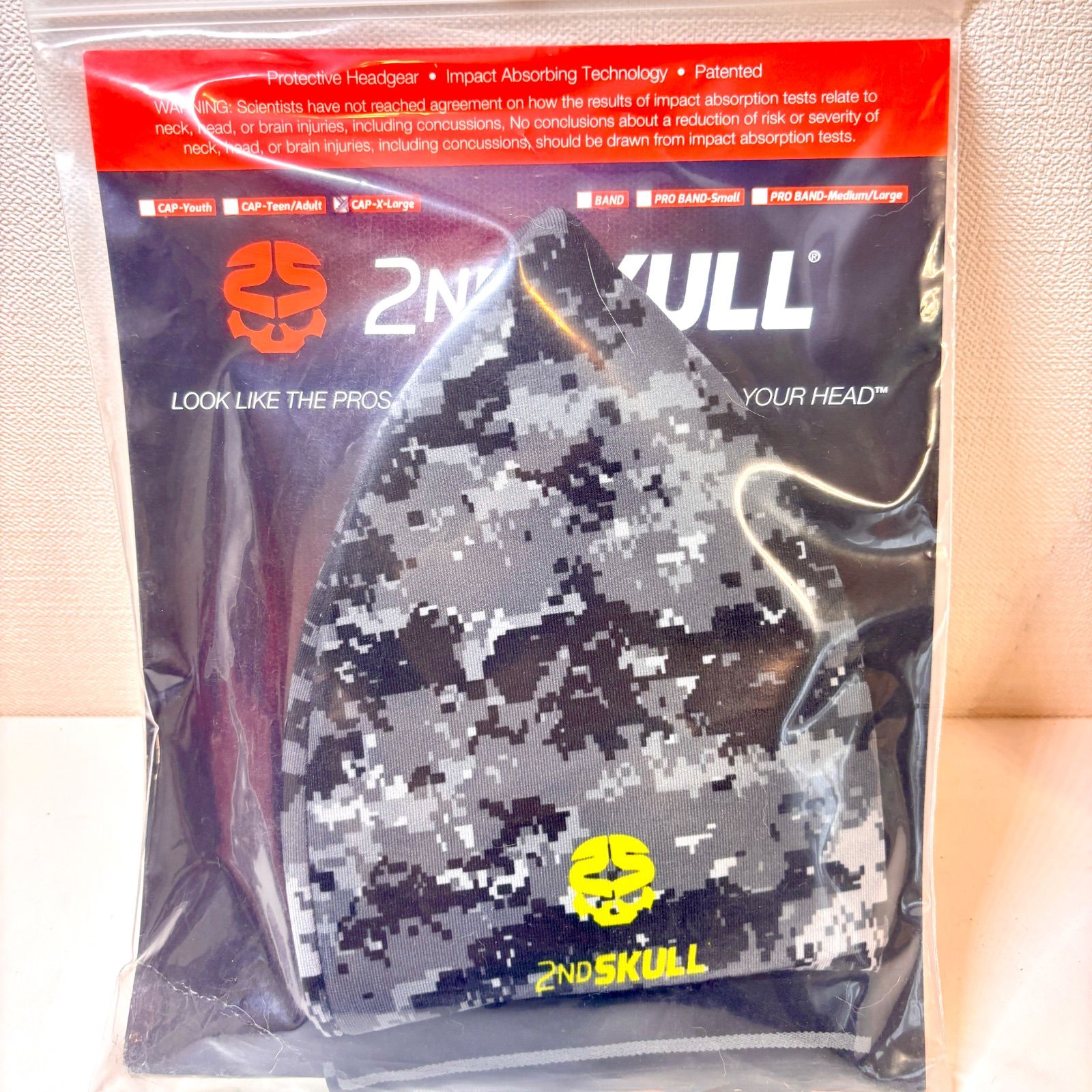 【新品】2nd Skull 衝撃吸収ヘルメットインナー カモフラ XL