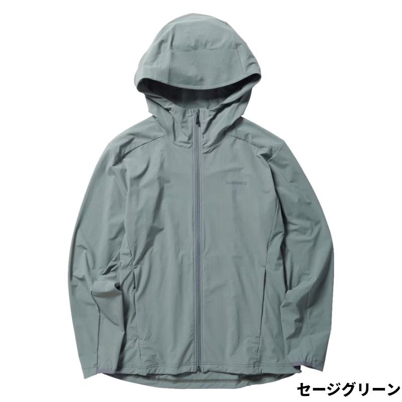 【現品限り】 シマノ ウェア テックフーディー L セージグリーン WJ-020W