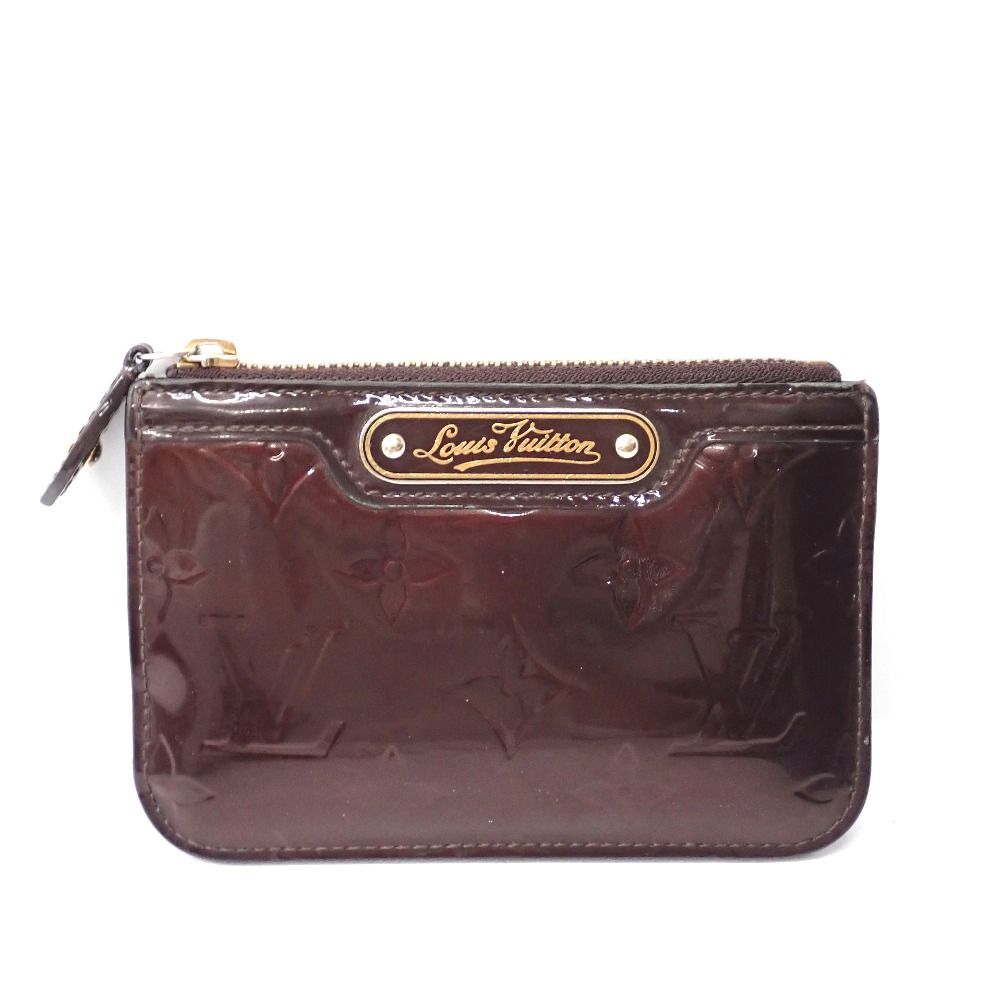 Ft1329431 ルイ・ヴィトン コインケース ポシェット・クレ ヴェルニ M93557 アマラント ユニセックス LOUIS VUITTON 中古
