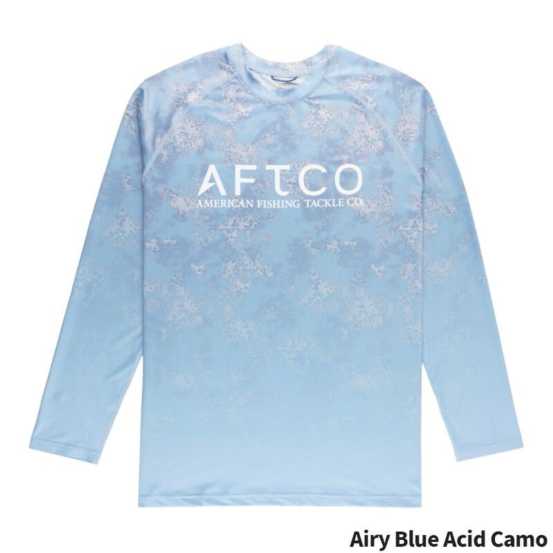 ウェア AFTCO(アフコ) Men’s Tactical Fade UVX LS Sun Protection Shirt M61198 XXL(US-XL) Airy Blue Acid Camo