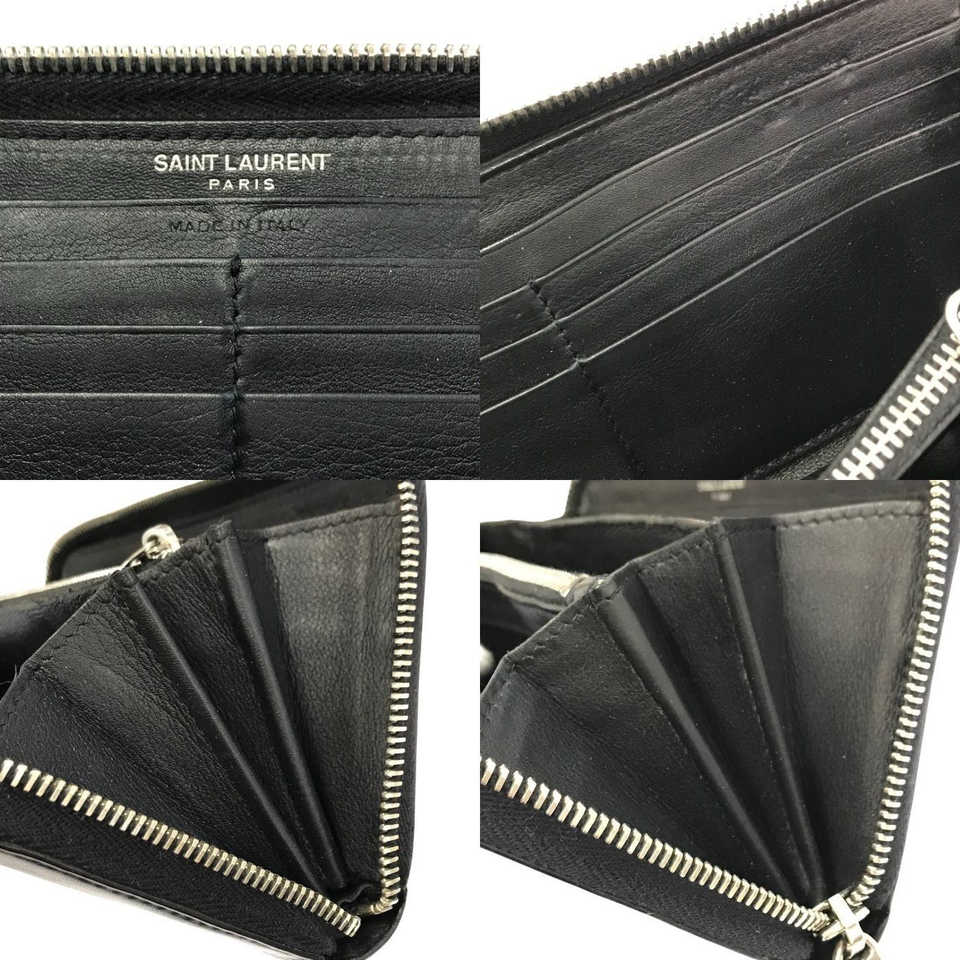 SAINT LAURENT サンローラン 長財布 ユニセックス ラウンドジップ