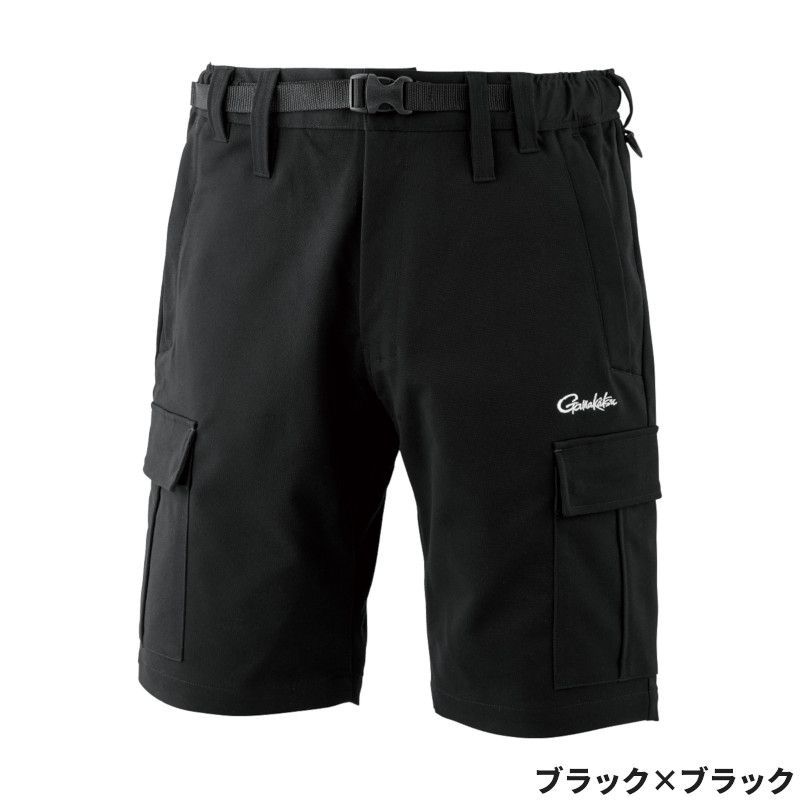 がまかつ ウェア フィッシングショーツ(カーゴタイプ) L ブラック×ブラック GM3771