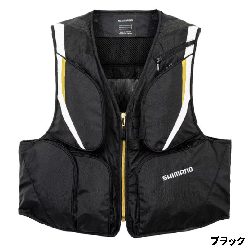 シマノ ウェア 2WAY ショートベスト M ブラック VE-520W