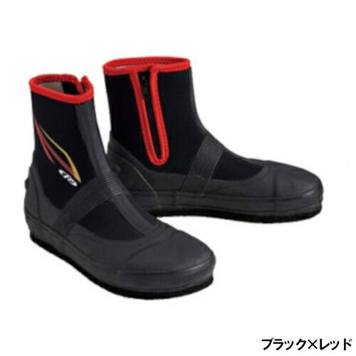 FP-5780 鮎タビ(中割)(フェルトソール) L ブラック×レッド