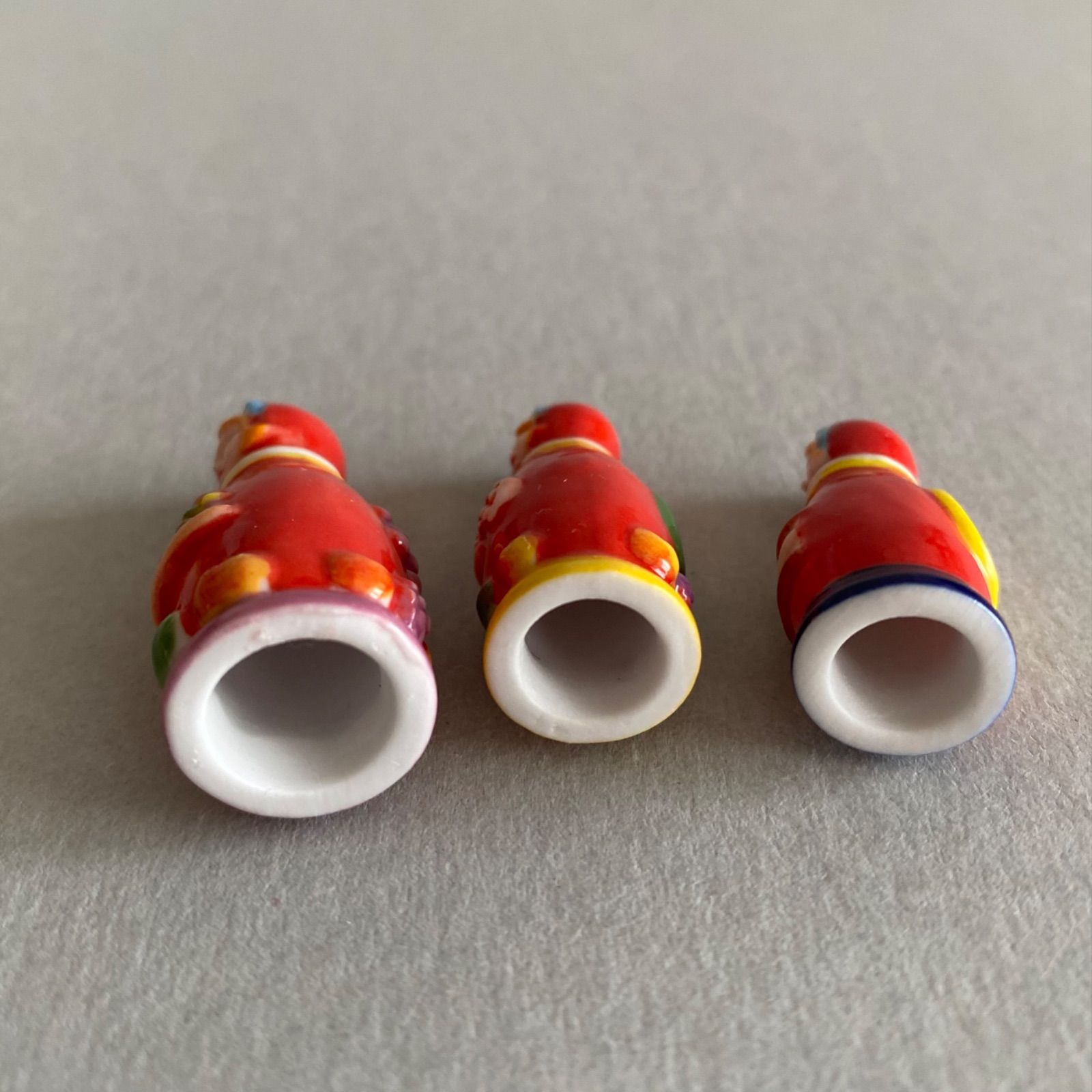 マトリョーシカとスイーツのフェーブ 3点セット／フランス雑貨／陶器