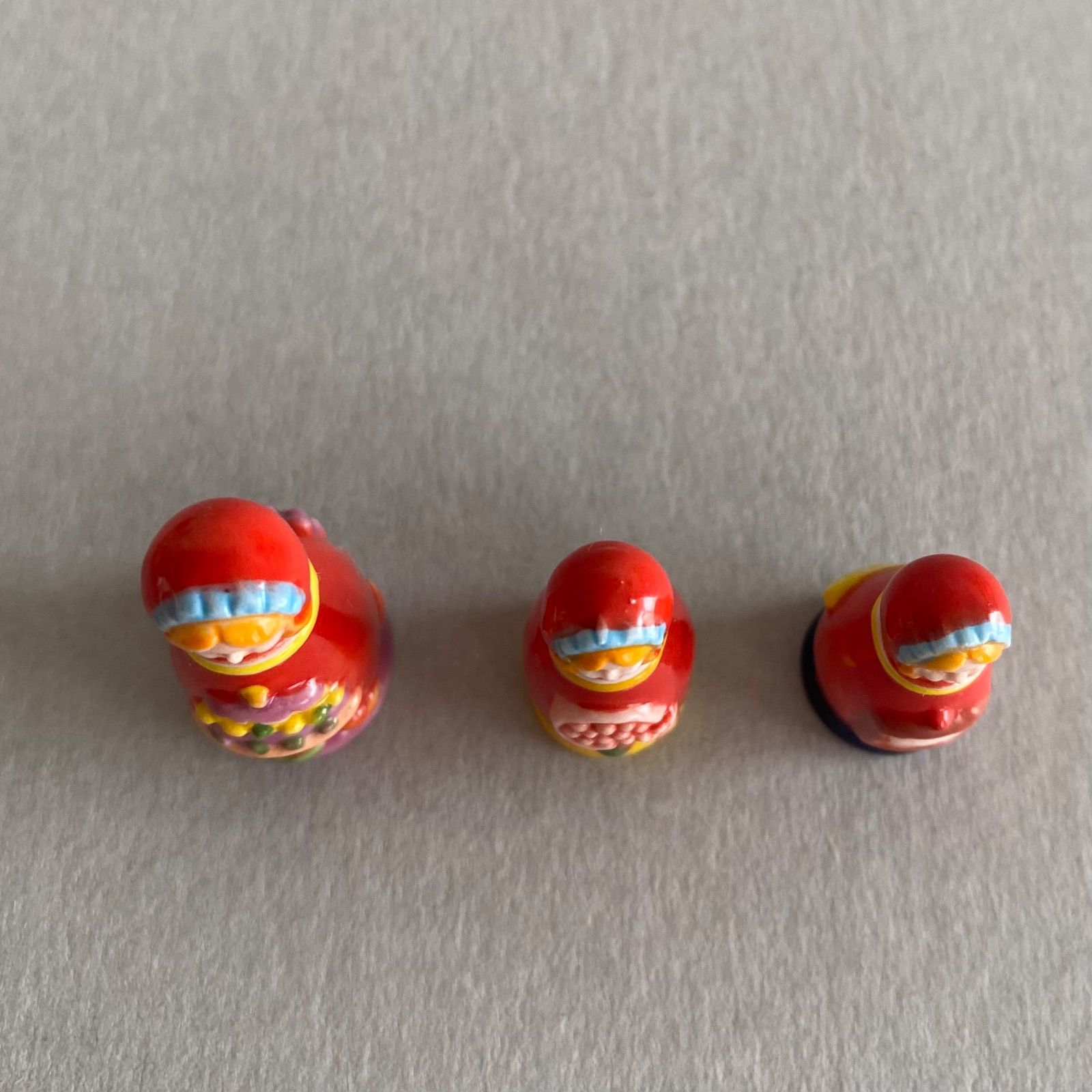 マトリョーシカとスイーツのフェーブ 3点セット／フランス雑貨／陶器
