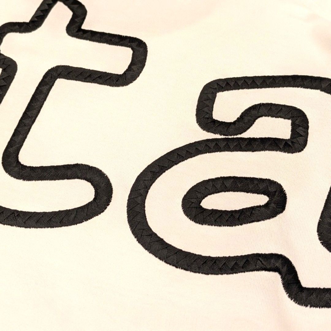 【santa fe／サンタフェ】背面BIGロゴ刺繍 5分袖Tシャツ ホワイト 52(3L)サイズ 日本製 新品、未使用、現品限り