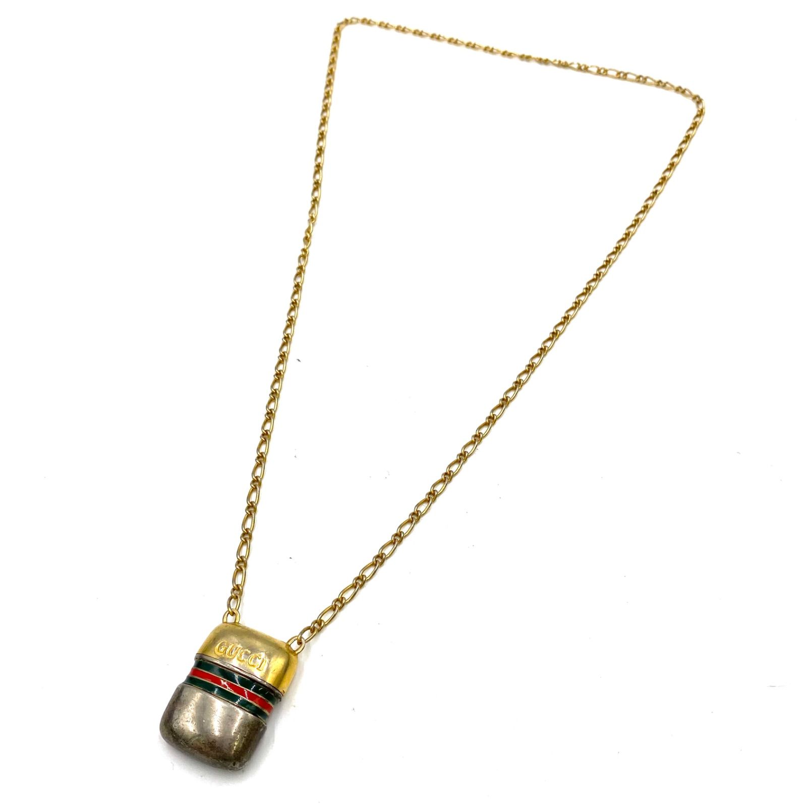希少！ GUCCI グッチ シェリーライン ピルケース ネックレス ロング