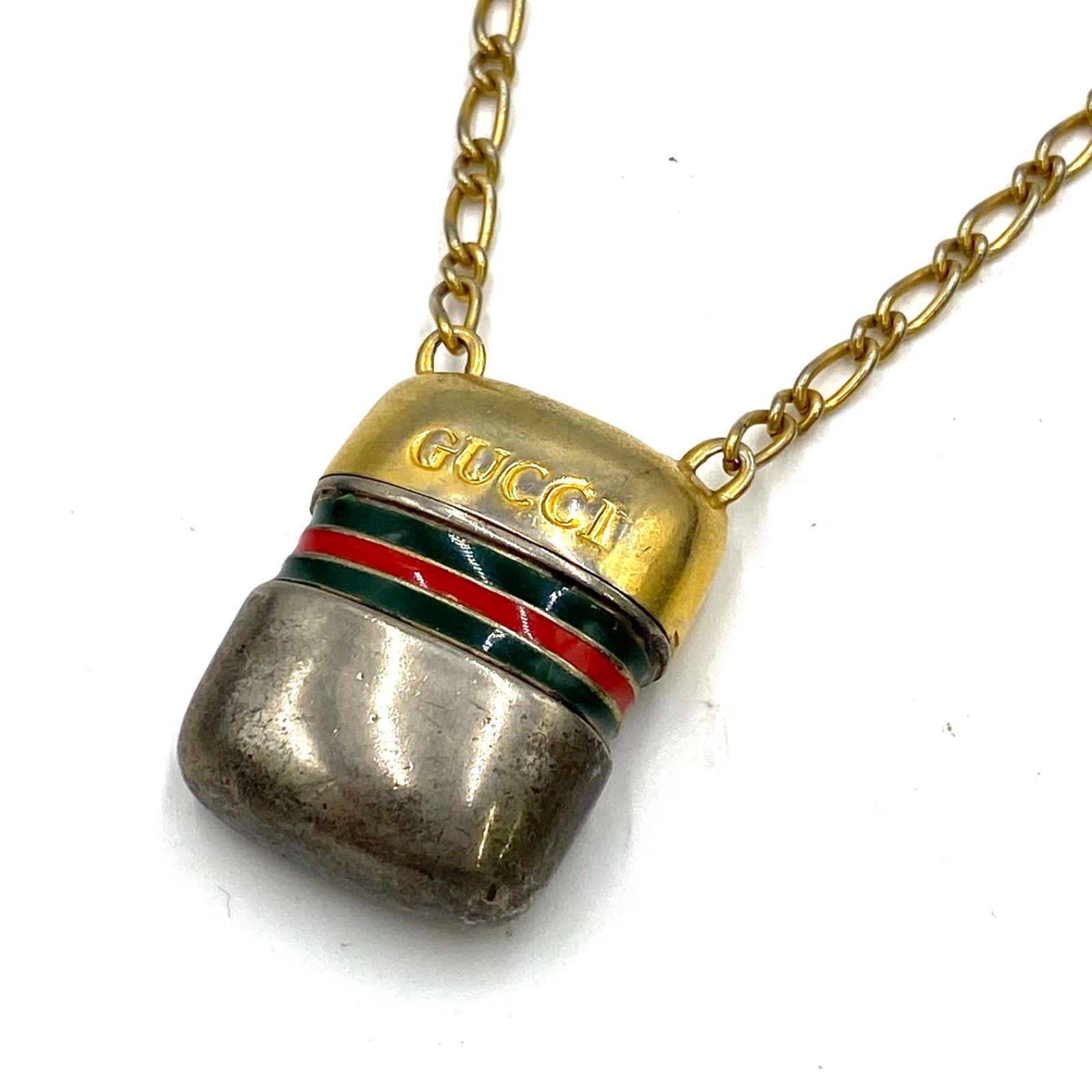 希少！ GUCCI グッチ シェリーライン ピルケース ネックレス ロング