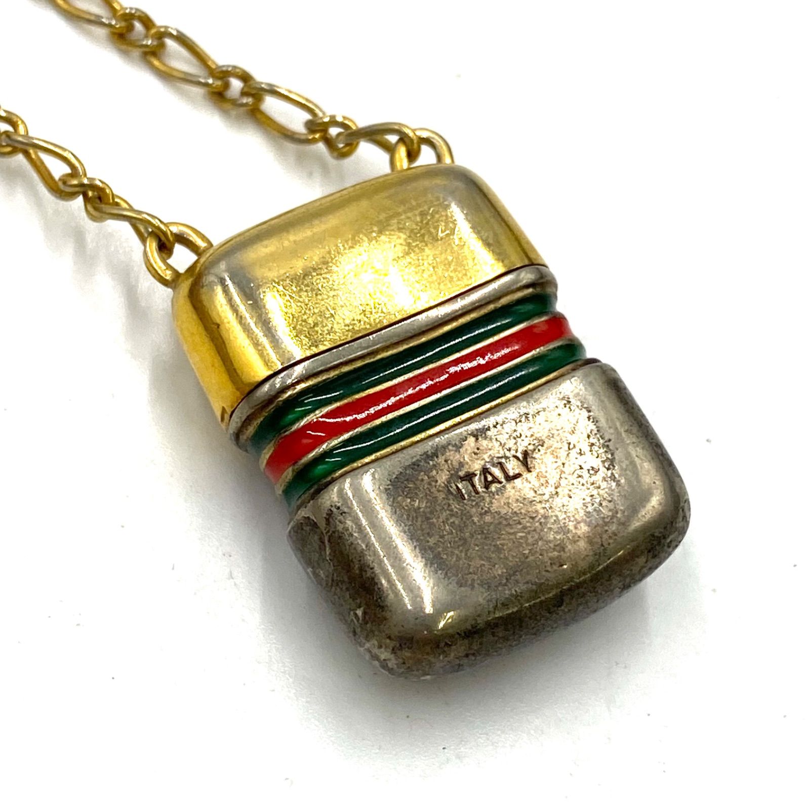 希少！ GUCCI グッチ シェリーライン ピルケース ネックレス ロング