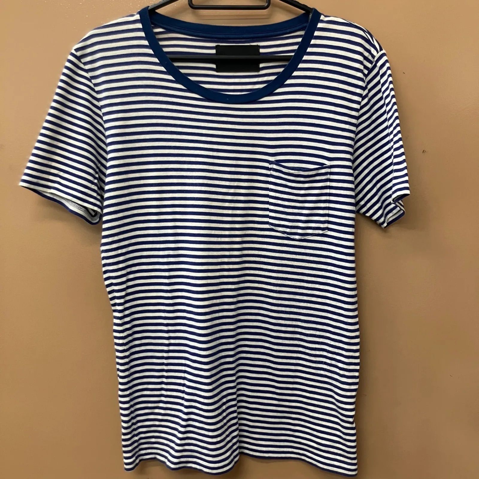 i)ラウンジリザード LOUNGE LIZARD ボーダーTシャツ ネイビー 紺 青 
