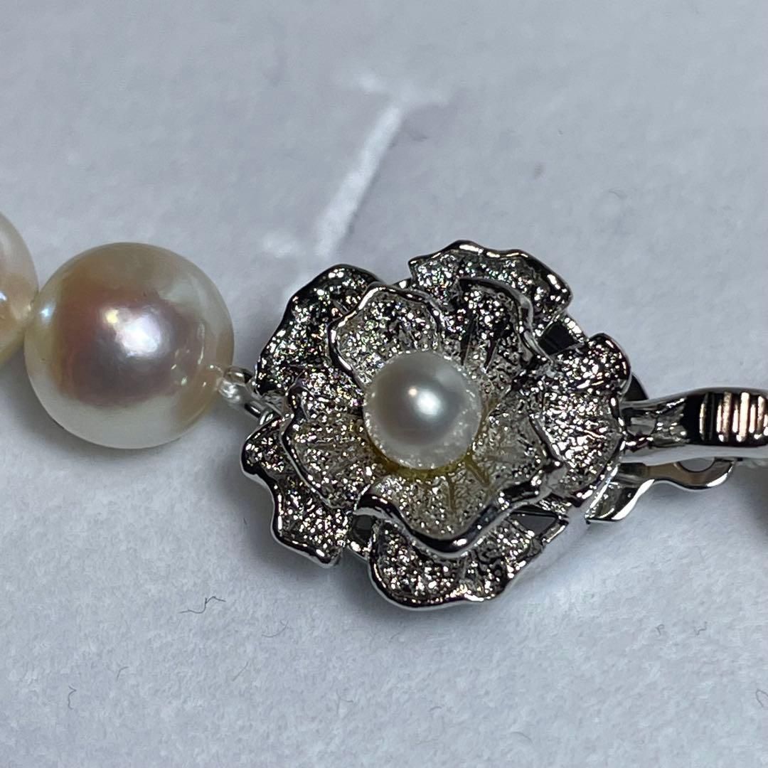 大珠　テリ強　干渉色　アコヤパール　ネックレス　真珠　8-8.5mm 大珠 テリ強 干渉色 アコヤパール ネックレス 真珠 8-8.5mm - メルカリ