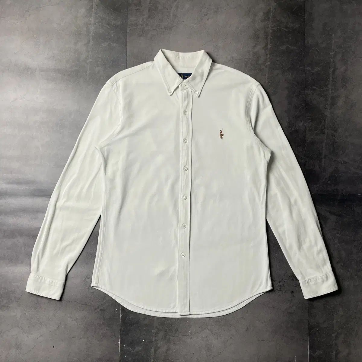 RALPH LAUREN ラルフローレン 白 ダウンボタン コットン シャツ A01068