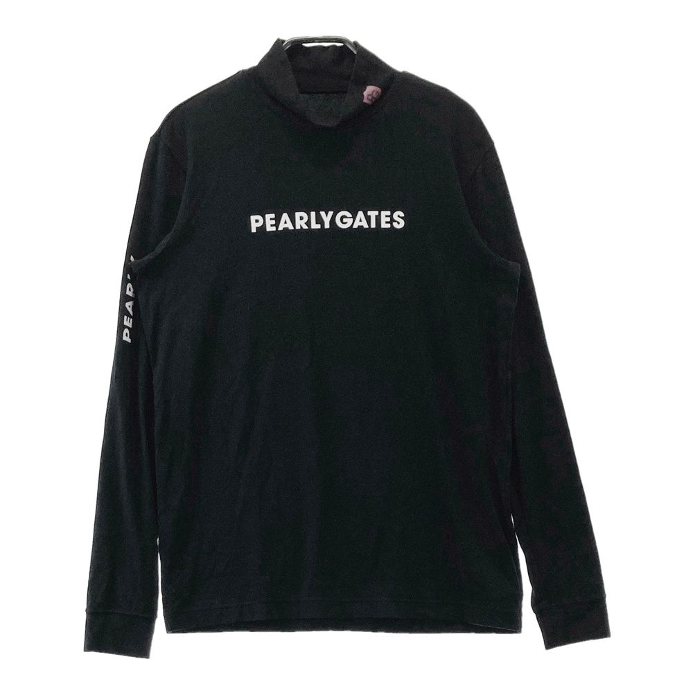 サイズ：3 PEARLY GATES パーリーゲイツ ハイネック 長袖Tシャツ ブラック系 [240101603167] ゴルフウェア メンズ ストスト