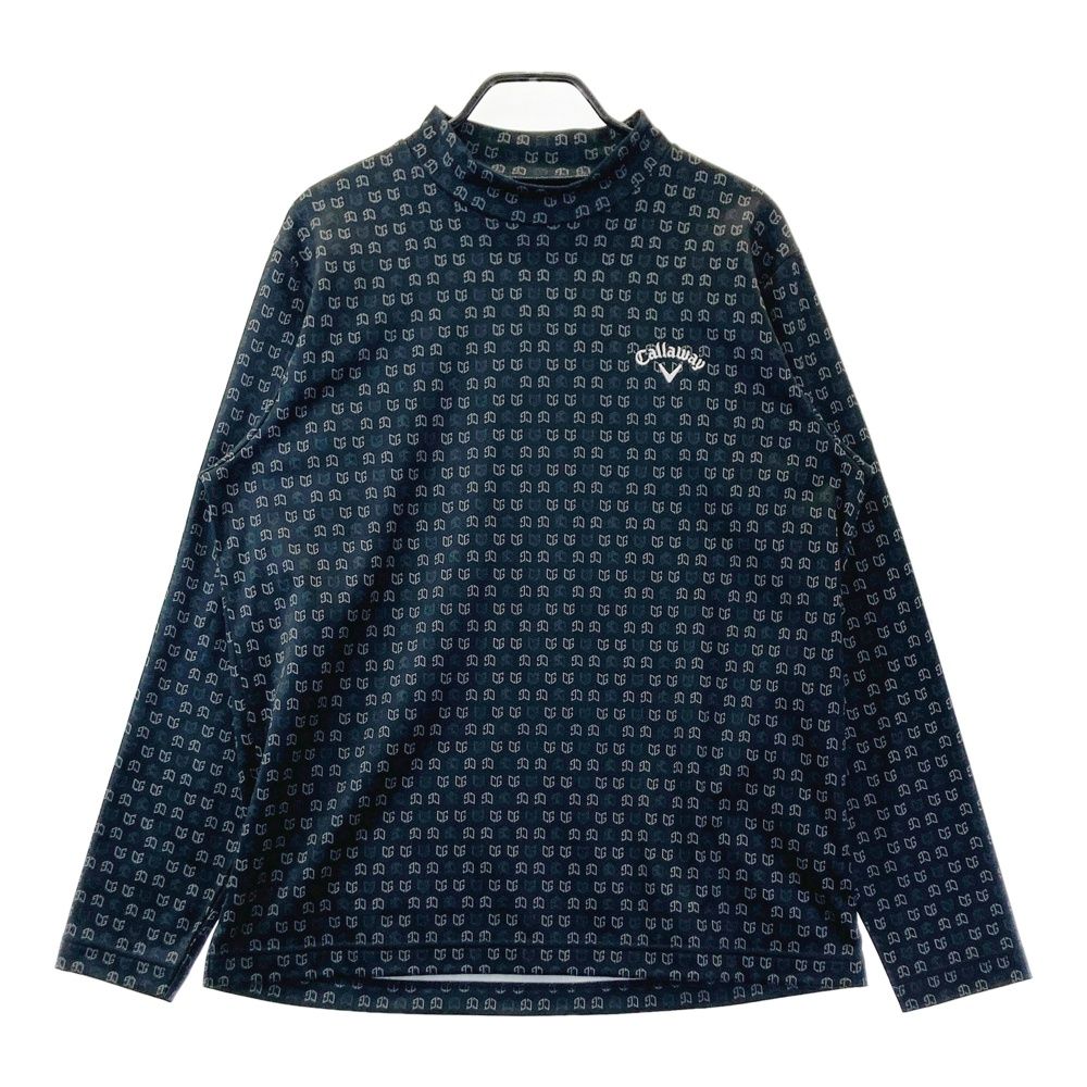 サイズ：3L CALLAWAY キャロウェイ 長袖ハイネックTシャツ 総柄 ブラック系 [240101603472] ゴルフウェア メンズ ストスト