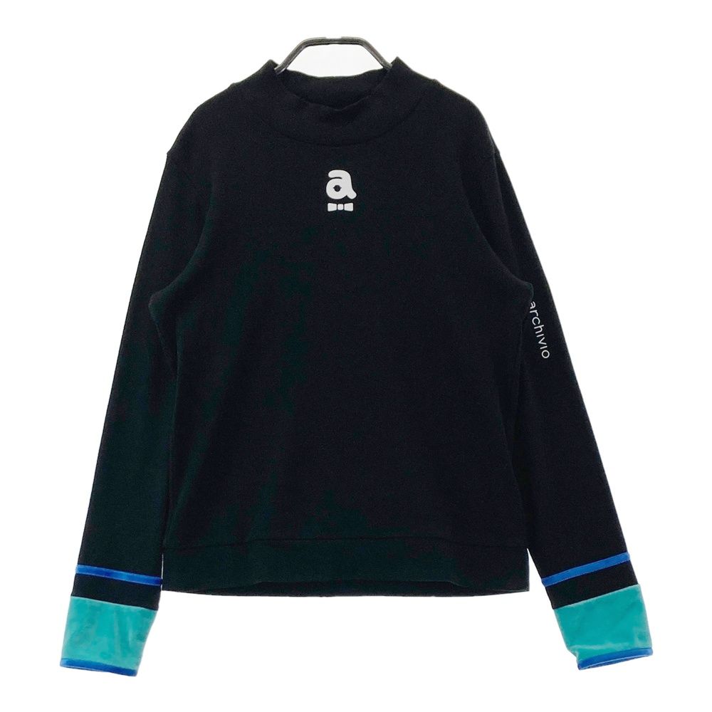 サイズ：38 ARCHIVIO アルチビオ  ハイネック 長袖Tシャツ  ブラック系 [240101651251] ゴルフウェア レディース ストスト ゴルフ サイズ：38 ARCHIVIO アルチビオ ハイネック 長袖Tシャツ