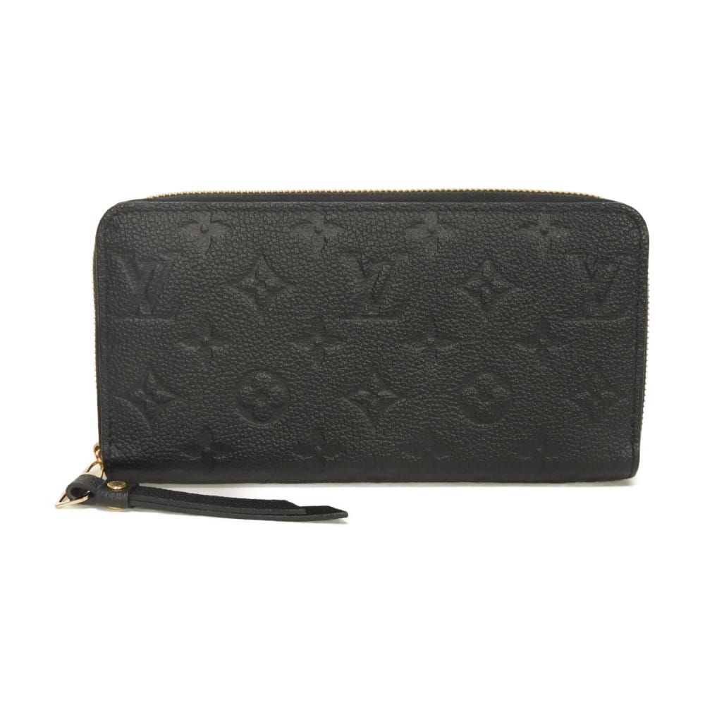 LOUIS VUITTON ルイ・ヴィトン ジッピーウォレット 現行 LVロゴ フラワー エンボス ブラック ラウンドファスナー コンパートメント 札入れ カードケース コインケース RFID ICチップ モノグラムアンプラント ノワール 長財布 M60571