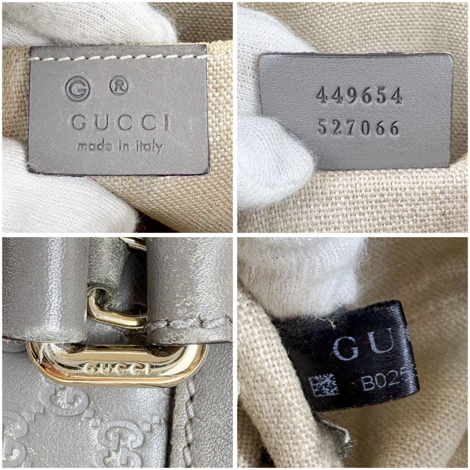 グッチ GUCCI マイクログッチシマレザー ハンドバッグ ショルダー 