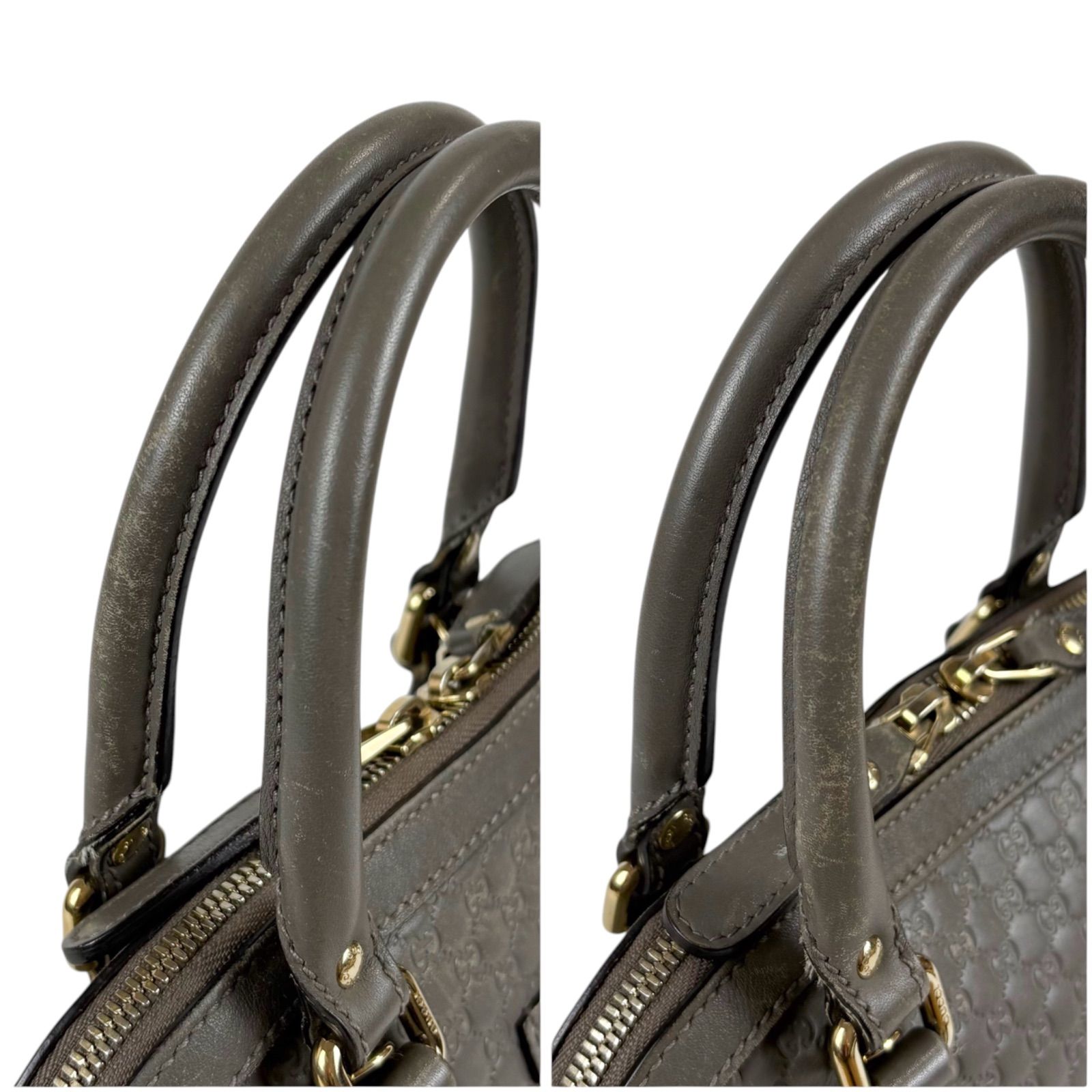 グッチ GUCCI マイクログッチシマレザー ハンドバッグ ショルダー 