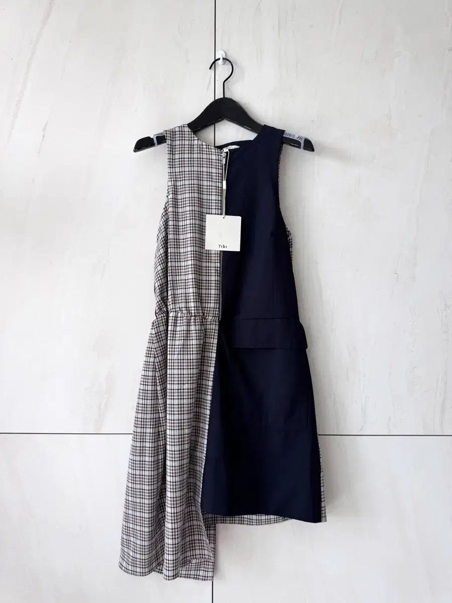 Tibi チェック バイカラー ポケット ONE PIECE 2 (55 サイズ) 新品