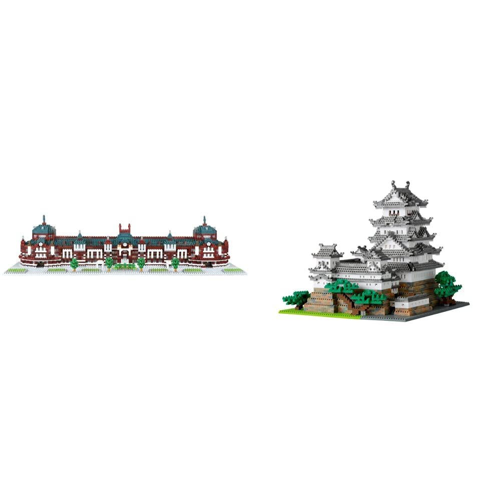 新品 カワダ(Kawada) 【ナノブロック 大人のホビー セット】東京駅丸の内駅舎デラックスエディションNB-054【日本おもちゃ大賞2021ハイターゲット部門優秀賞】 + カワダ姫路城スペシャルデラックスエディションメタリックシルバーver.NB-042A