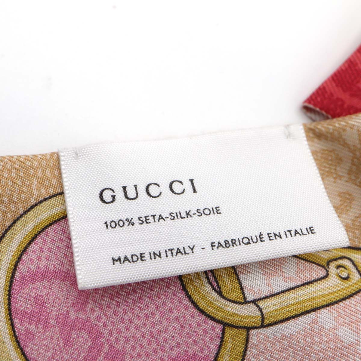 GUCCI グッチ GG柄 シュシュ リボン シルク ベージュ ピンク ヘア
