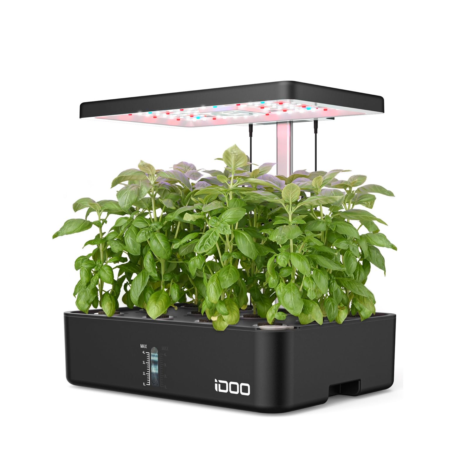 iDOO 水耕栽培キット 水耕栽培 セット 室内 植物育成LEDライト付き すいこう栽培キット 育苗キット 育成 おしゃれ 家庭菜園 野菜栽培セット 育苗キット 自動水循環システム搭載 ランプシェードの高さ調節可能 同時に12株野菜栽培可能 ブラック ※販kk