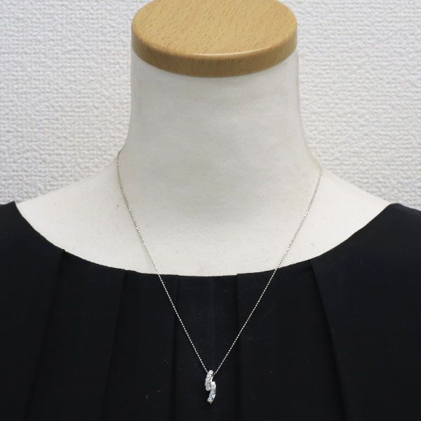 K18WG ダイヤモンド ペンダントネックレス 0.50ct - メルカリ