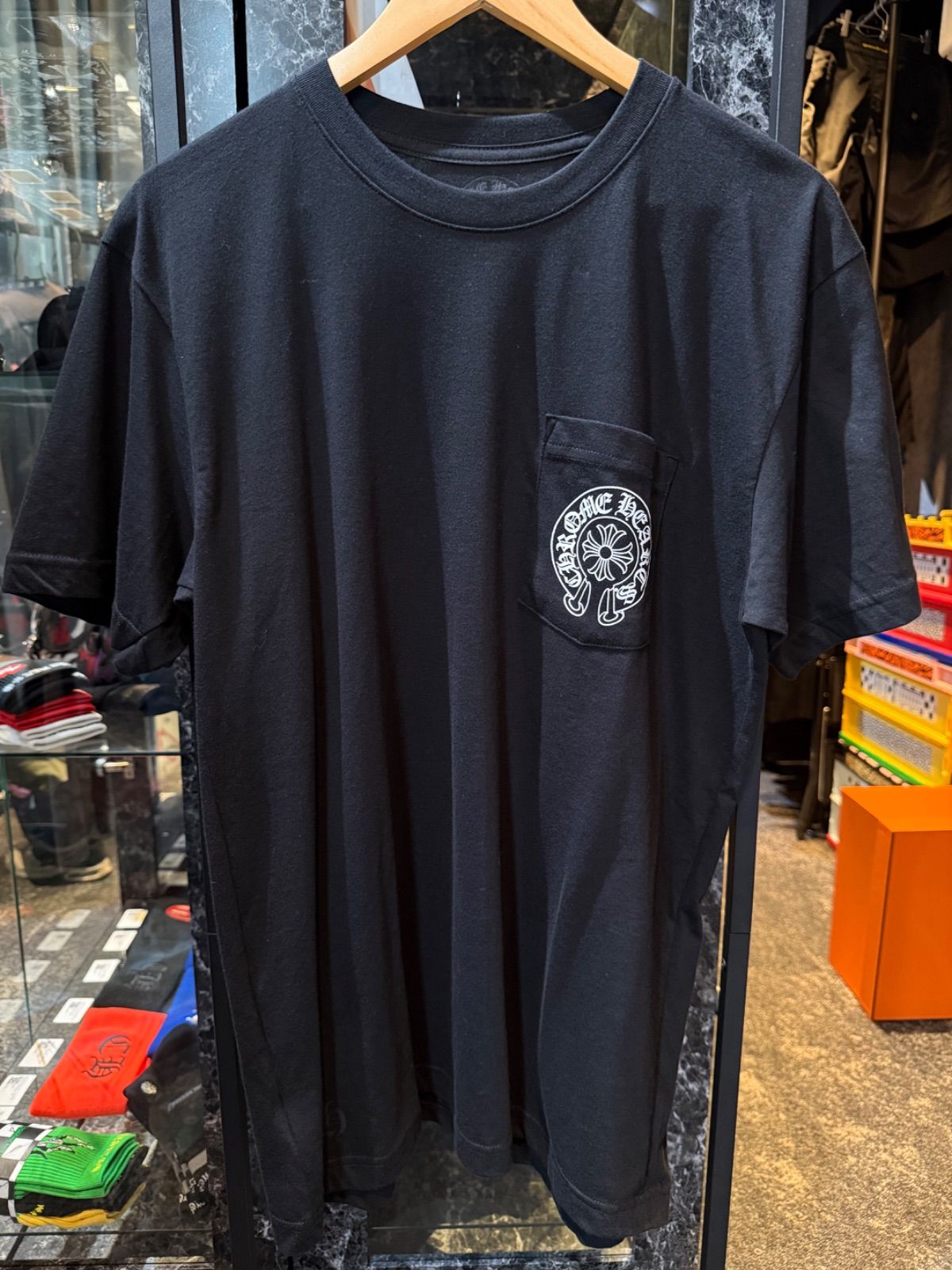 クロムハーツ　半袖Tシャツ　ホノルルホースシュー　ブラック×ホワイト　Lサイズ　A品