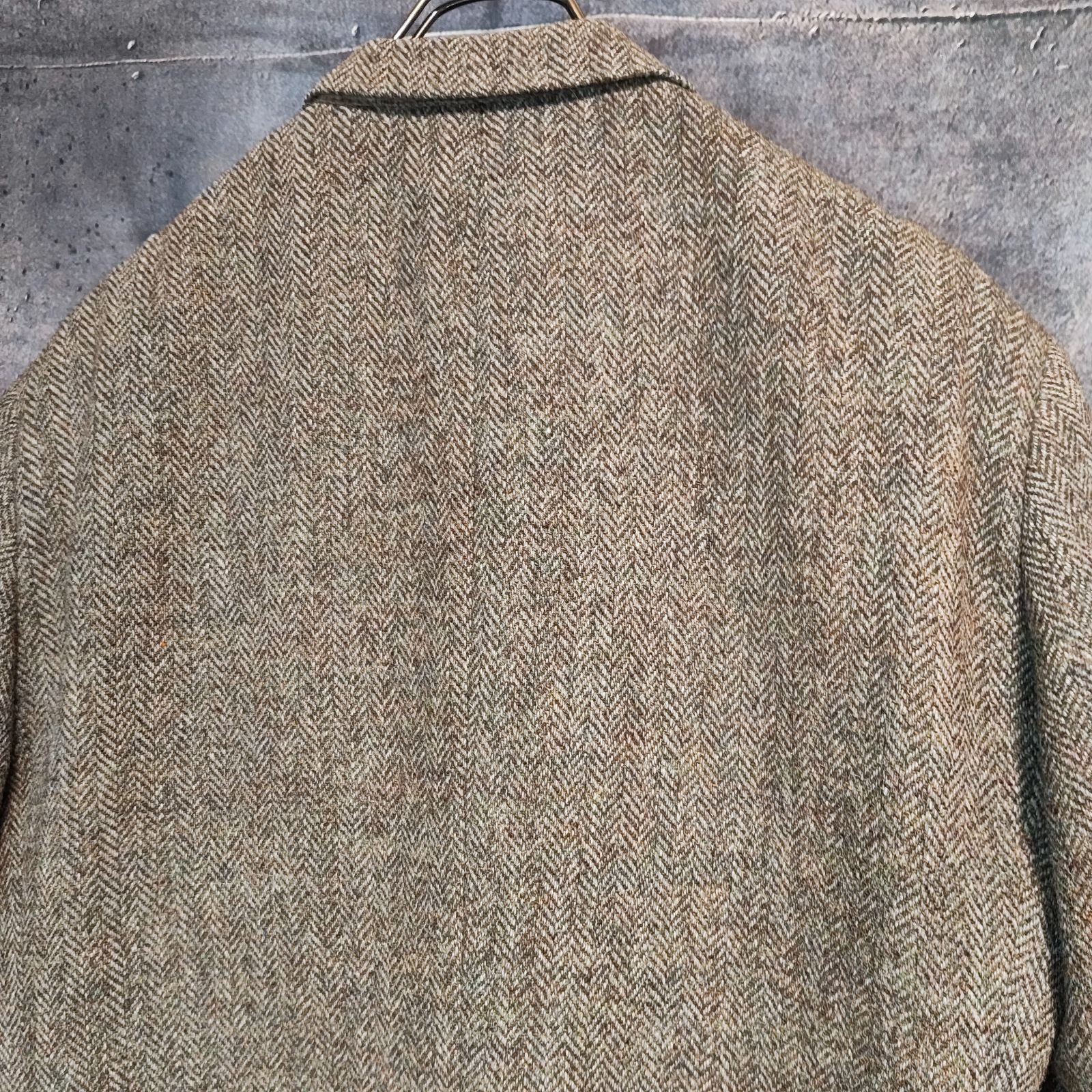 80s Archive VINTAGE Baker St. Harris Tweed ベイカーストリート ハリスツイード ウール テーラード ジャケット ツイード ブレザー ビンテージ メンズ オールド 古着 英国生地 高級 紳士服 WOOL XLサイズ相当