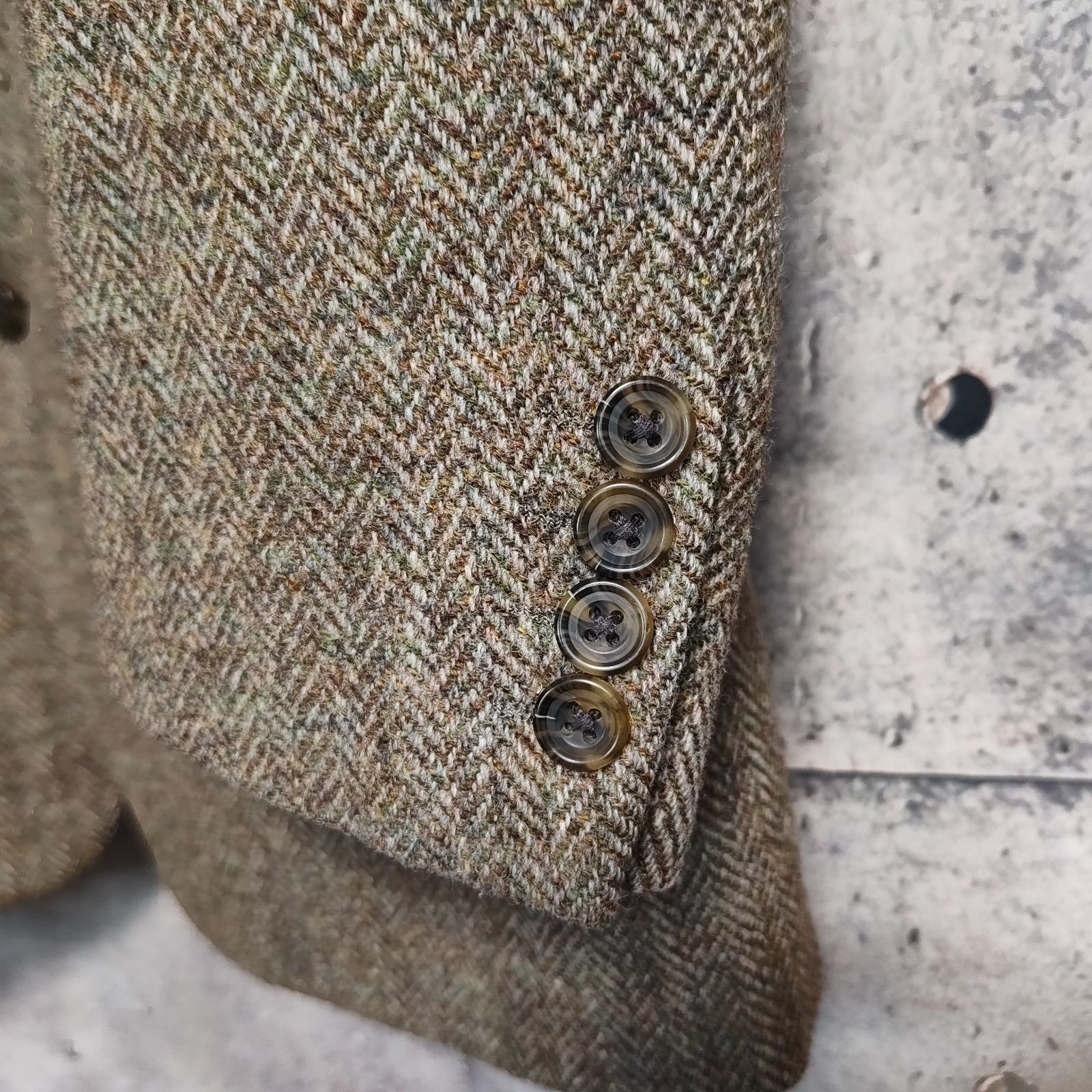 80s Archive VINTAGE Baker St. Harris Tweed ベイカーストリート ハリスツイード ウール テーラード ジャケット ツイード ブレザー ビンテージ メンズ オールド 古着 英国生地 高級 紳士服 WOOL XLサイズ相当