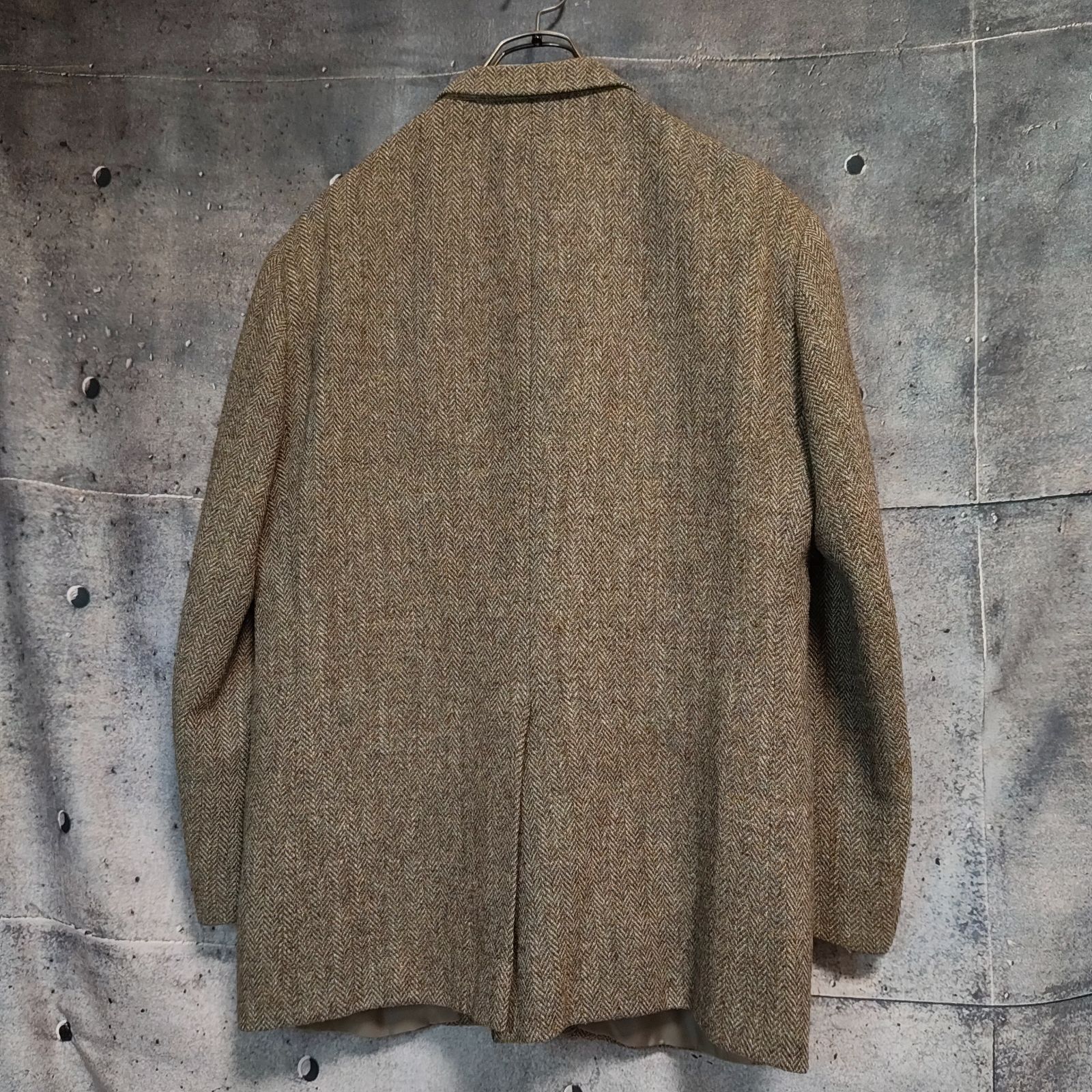 80s Archive VINTAGE Baker St. Harris Tweed ベイカーストリート ハリスツイード ウール テーラード ジャケット ツイード ブレザー ビンテージ メンズ オールド 古着 英国生地 高級 紳士服 WOOL XLサイズ相当