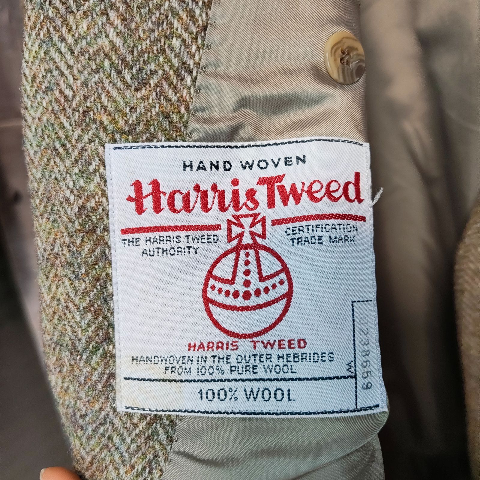 80s Archive VINTAGE Baker St. Harris Tweed ベイカーストリート ハリスツイード ウール テーラード ジャケット ツイード ブレザー ビンテージ メンズ オールド 古着 英国生地 高級 紳士服 WOOL XLサイズ相当