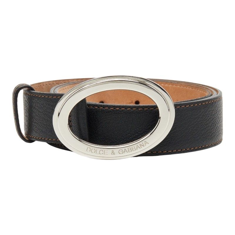 ドルチェアンドガッバーナ ベルト サイズ34 ブラック レザー メンズ DOLCE&GABBANA【1-0273088】