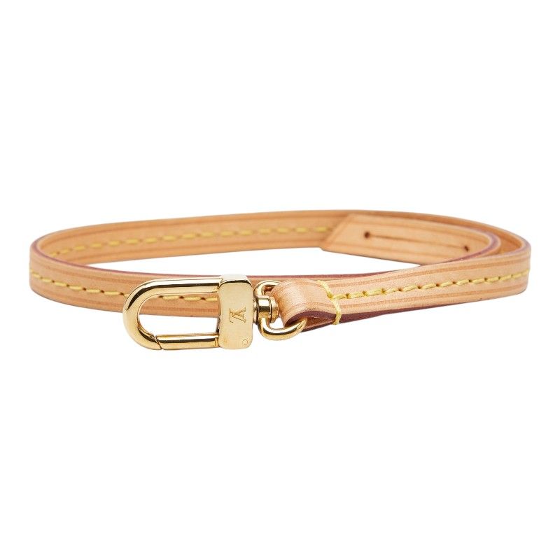 ルイ ヴィトン ポシェットアクセソワール用 ストラップ ショルダーストラップ ベージュ レザー メッキ レディース LOUIS VUITTON【1-0273669】