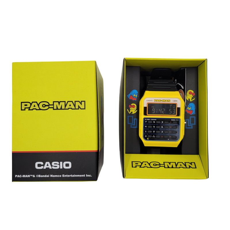 【中古美品】 CASIO カシオ × PAC-MAN パックマン DIGITAL QUARTZ CA-53WPC-1BDR デジタルクォーツ 腕時計 【199-260527-as-15-izu】