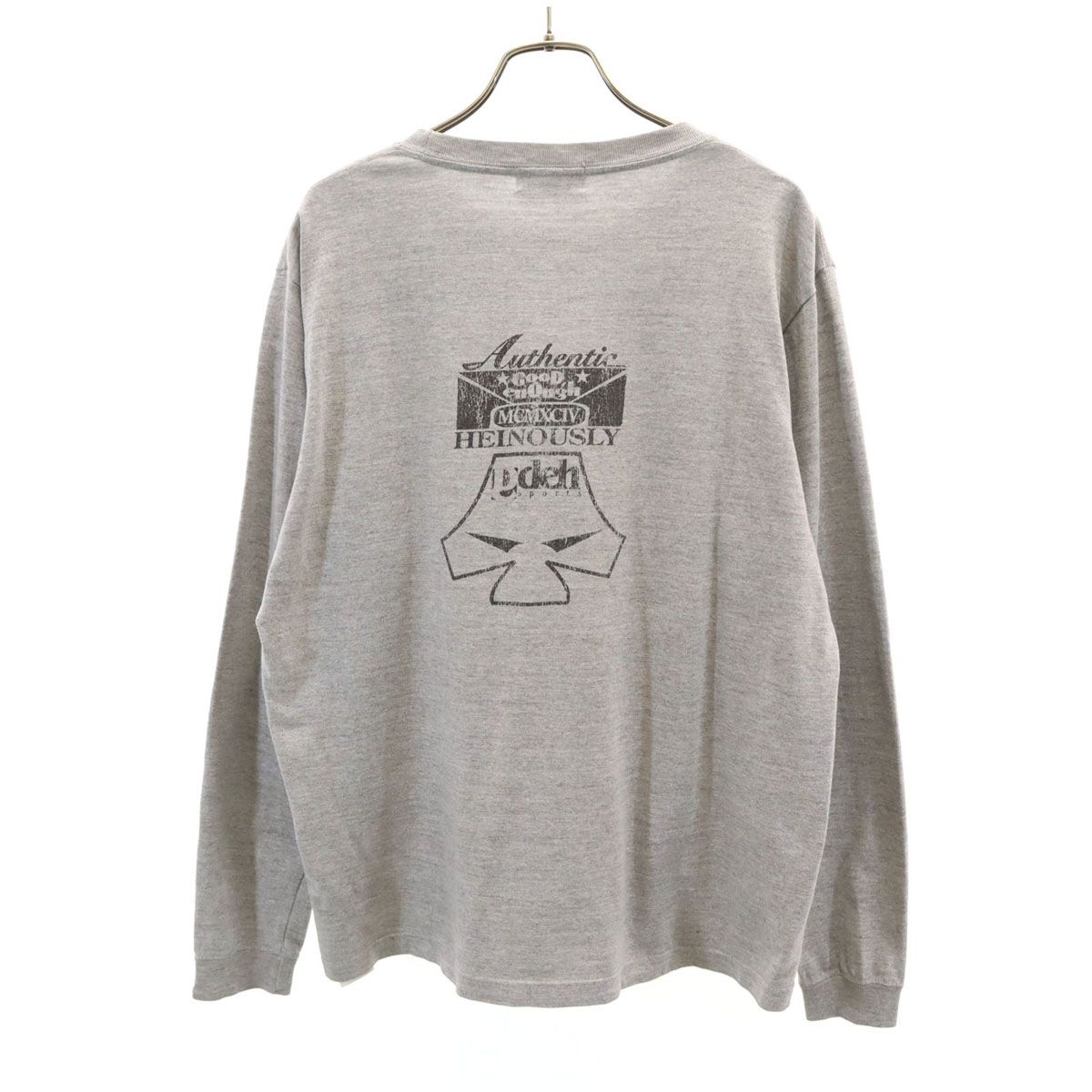 GOODENOUGH グッドイナフ 日本製 長袖 Tシャツ グレー ロンT メンズ