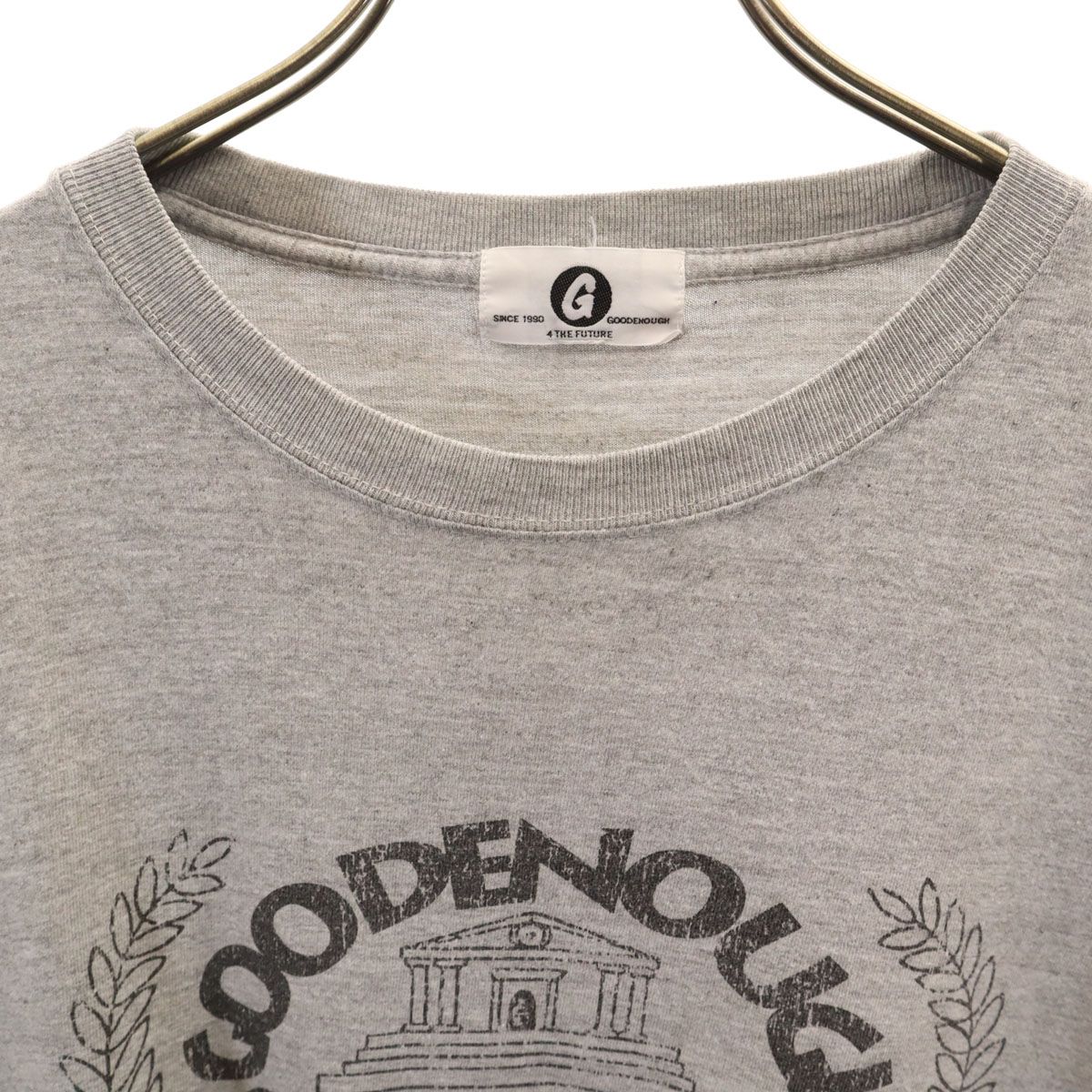 GOODENOUGH グッドイナフ 日本製 長袖 Tシャツ グレー ロンT メンズ 