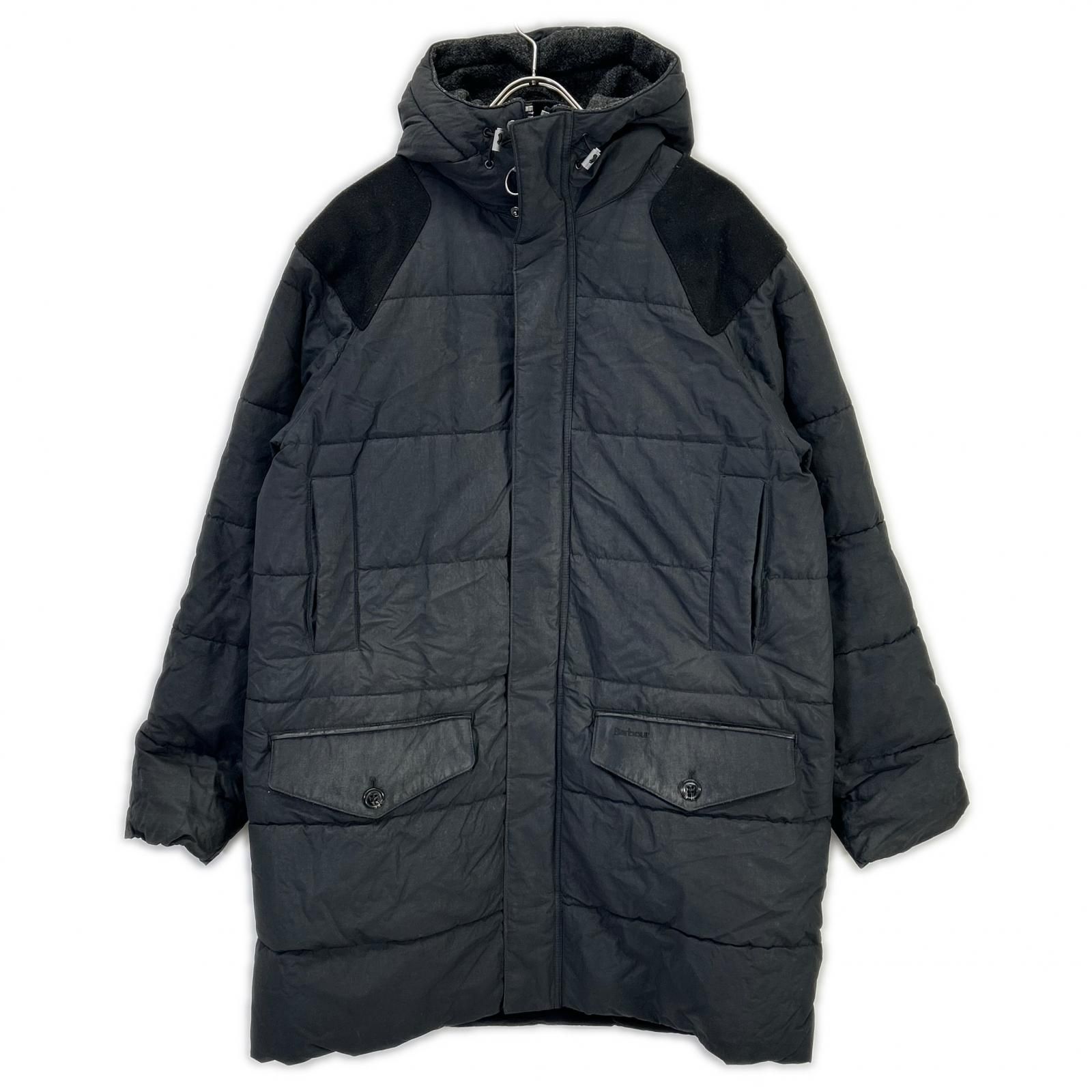 Barbour バブアー ブラック ファイバーダウンコート M - メルカリ