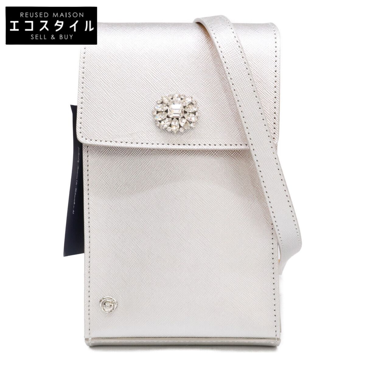 A.D.M.J. Accessoires De Mademoiselle　ADMJ　【新品同様】マーガレットモチーフ付 モバイルポーチ