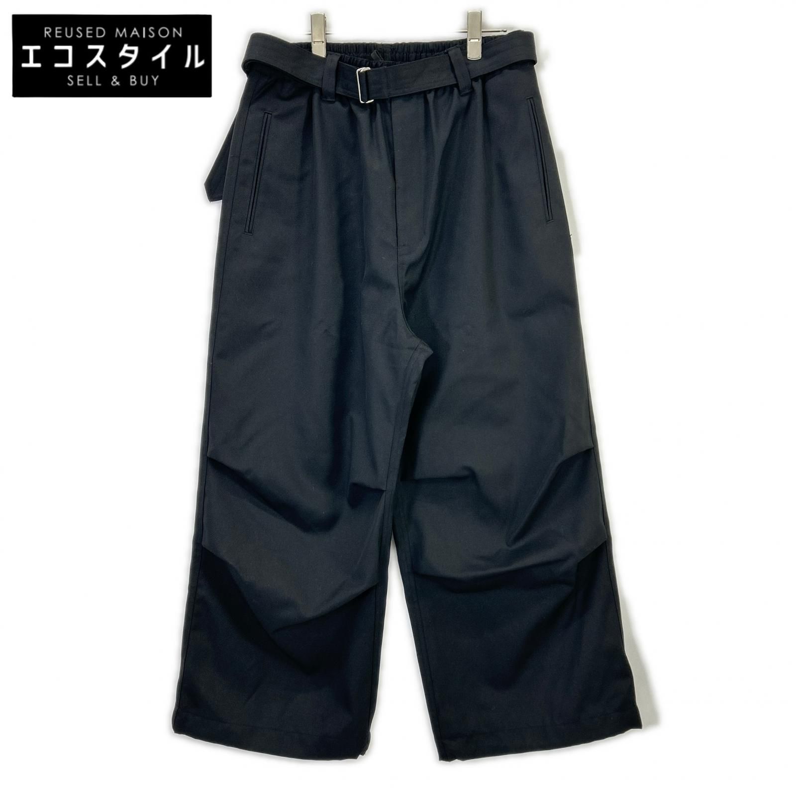 MAISON SPECIAL メゾンスペシャル 11242461209 ブラック ウール パンツ 1