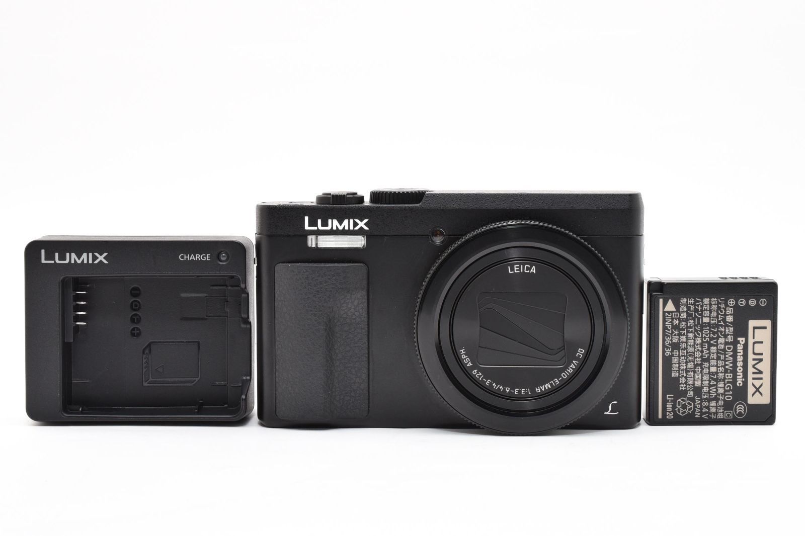 新品級 Panasonic DMC TZ90 ブラック バッテリーチャージャーセット ち０２７