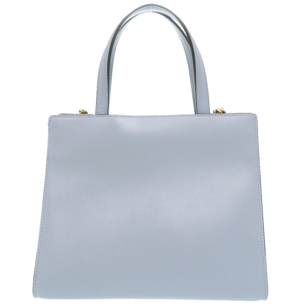 美品 サルヴァトーレフェラガモ ヴァラリボン レザー ブルー 2WAY 