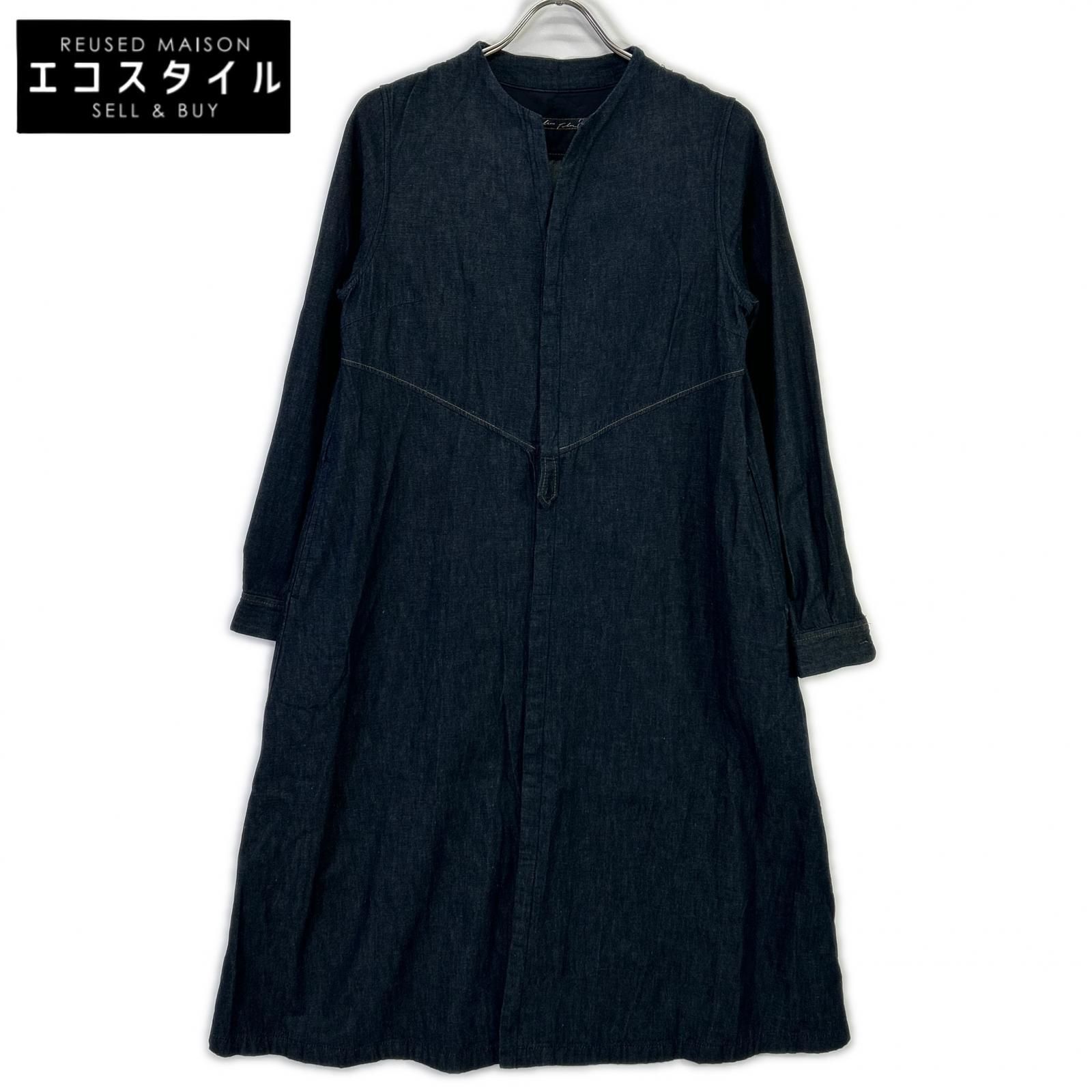 Pallas Palace パラスパレス PFOP3632D インディゴ コットン デニム ロングシャツ 2