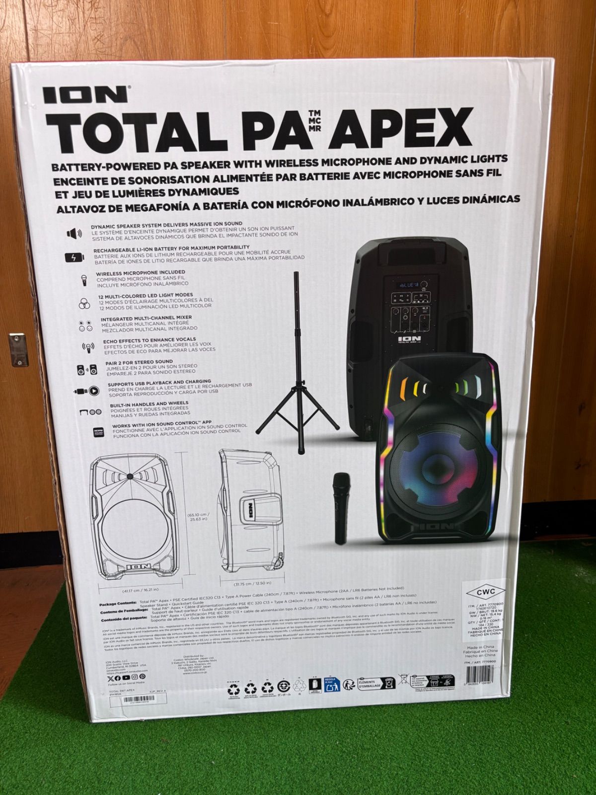 新品】ION Audio TOTAL PA APEX バッテリー搭載PAスピーカー マイク