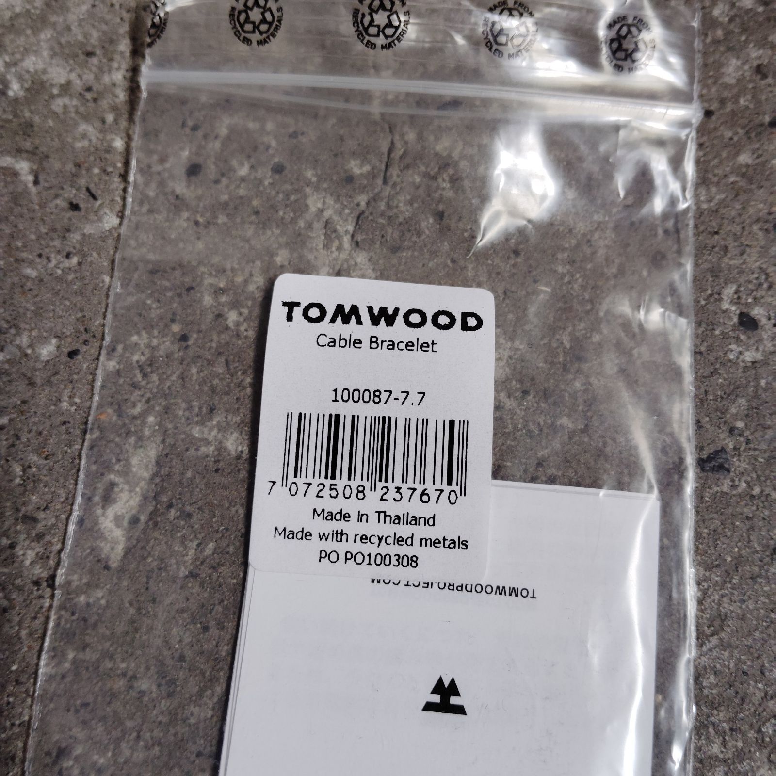TOM WOOD Cable Bracelet 7.7 inches トムウッド ケーブルブレスレット 