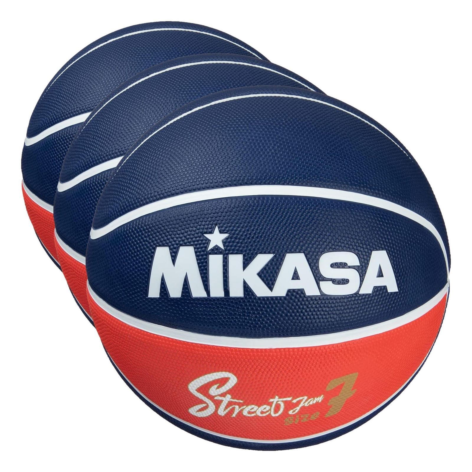 新品 ミカサ(MIKASA)バスケットボール7号 ゴム ネイビー/レッド/ホワイト BB702B-NBRW-EC 推奨内圧0.22~0.32(kgf/?) (× 3)