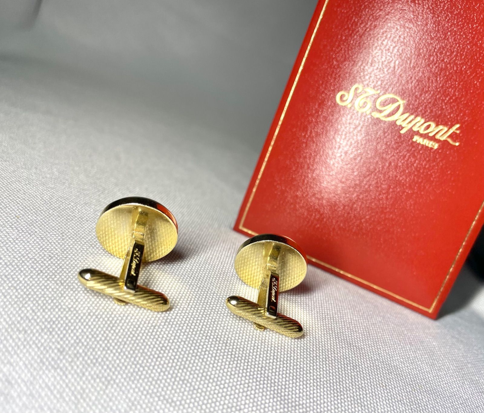 希少 S.T.Dupont デュポン Dロゴ パープル＆ゴールド&シルバー