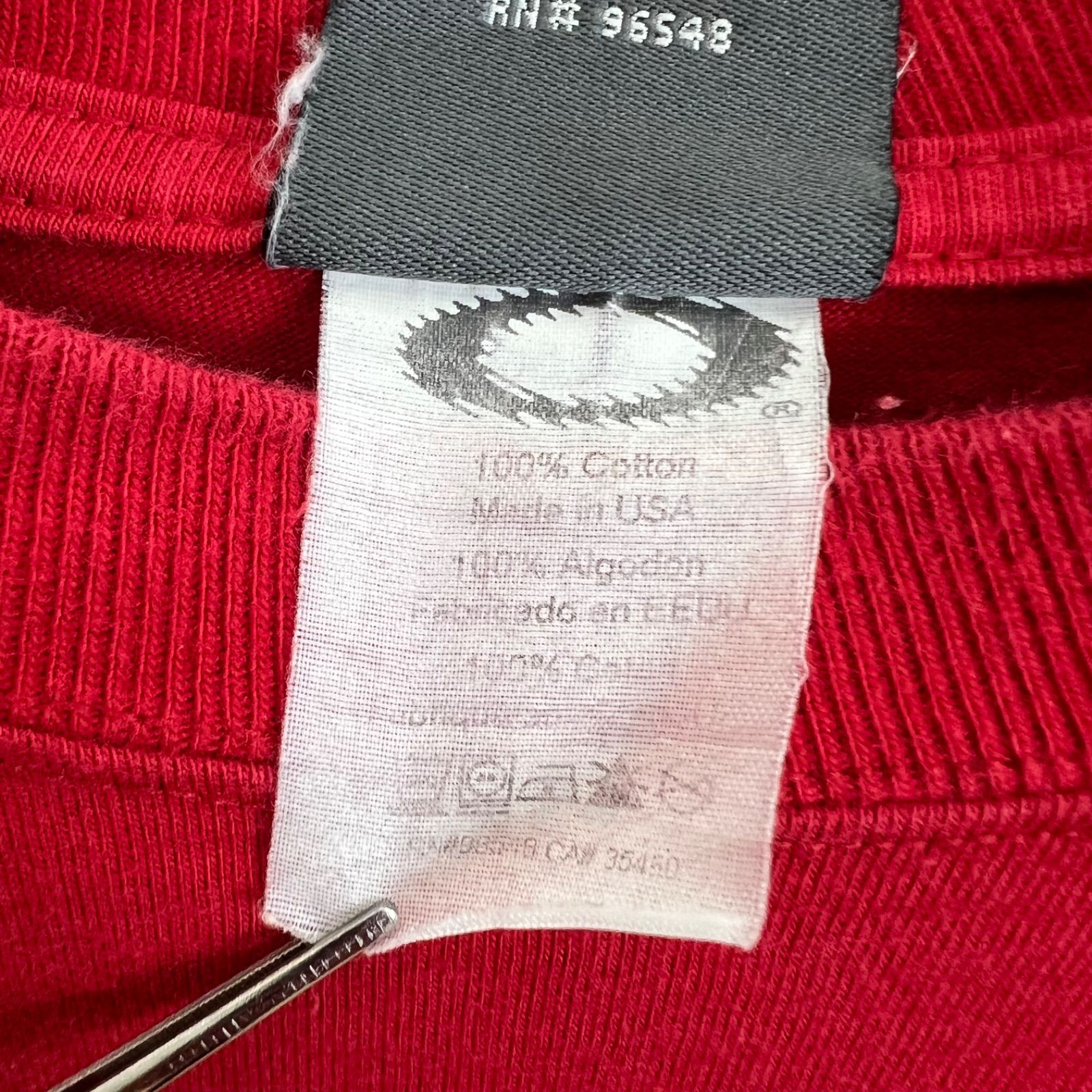 OAKLEY 90s USA tech lame skull Tee L オークリー スカル 髑髏 ラメ 